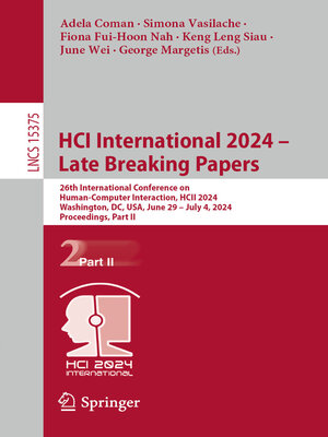 cover image of HCI International 2024 – Late Breaking Papers